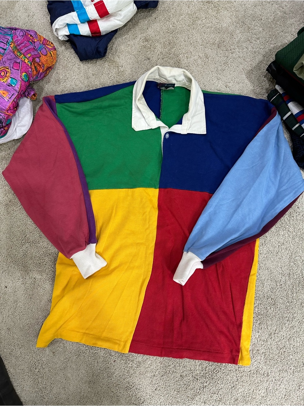 Colorblock Rugby Sweater - Multicolor - Picture 2 of 5